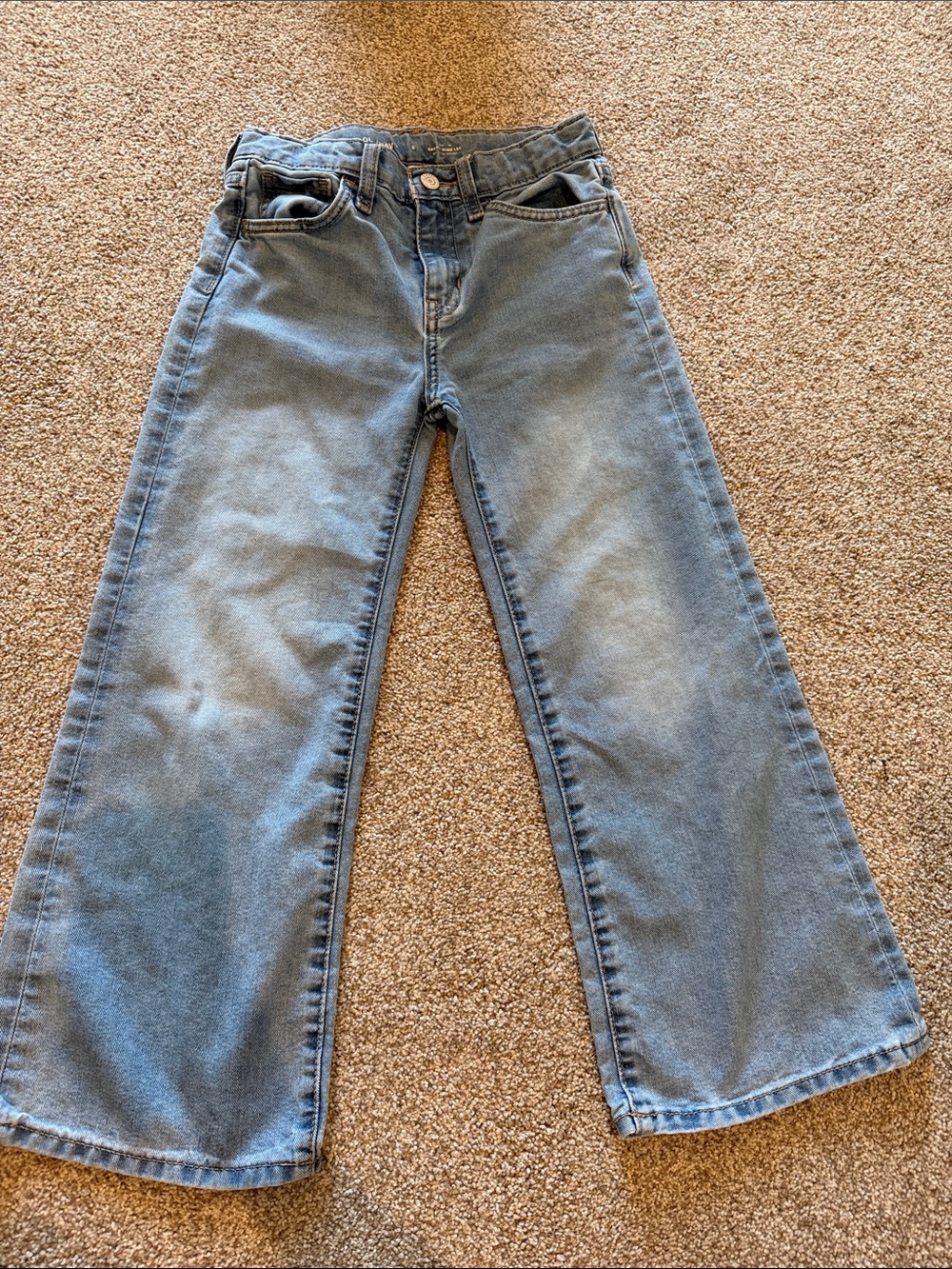 High Rise Baggy Wide Leg Girls Jeans size 8